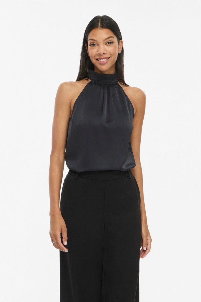 Vienid Halterneck top - sort